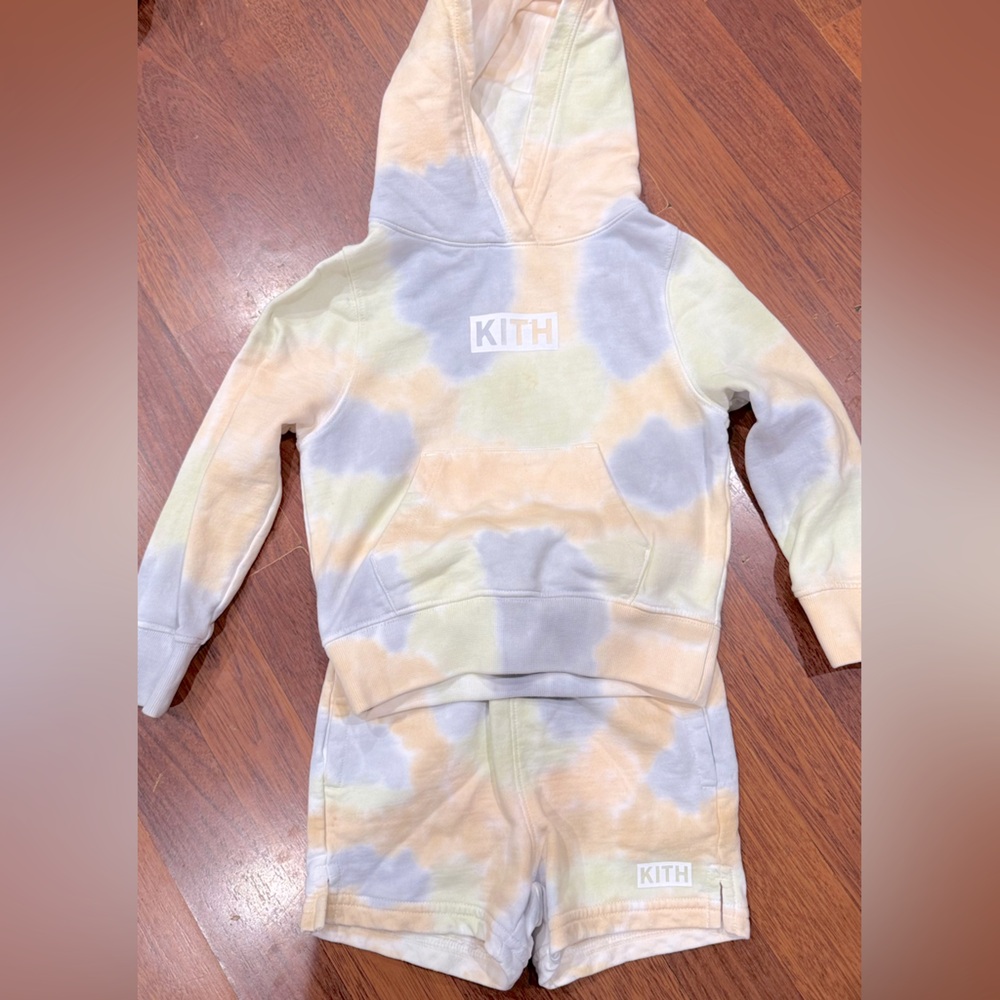 Kith Kids Tie-Dye Williams Hoodie & short set size 3T